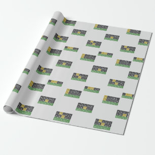 Presente Papel de empacotamento por palavras