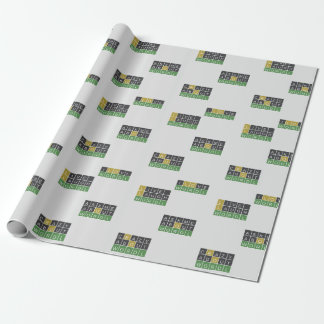 Presente Papel de empacotamento por palavras