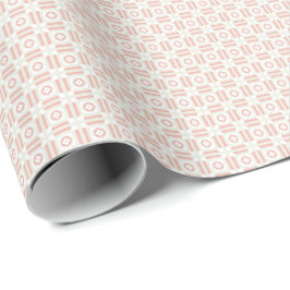 Presente Papel de empacotamento quadrado preto-rosa e creme