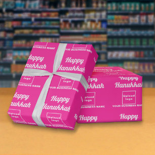 Presente Papel de empacotamento rosa do Hanukkah comercial