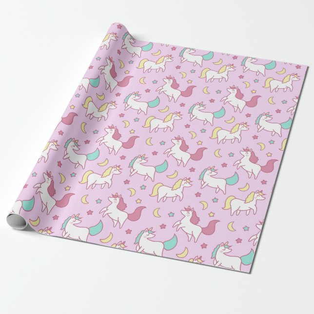 Presente Papel de empacotamento Unicórns (Desenrolado)