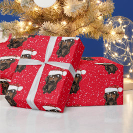 Presente Papel de enrolação de Natal para cães de salsicha