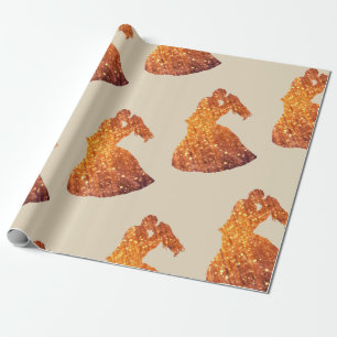 Presente Papel de enrolação, Ouro, Casal, Namorados