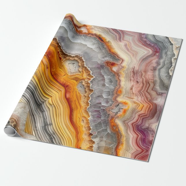 Presente Papel De Enrolamento Agato 3D (Desenrolado)