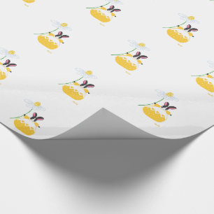 Presente Papel de enrolamento amarelo Fifi Daisy Bunny