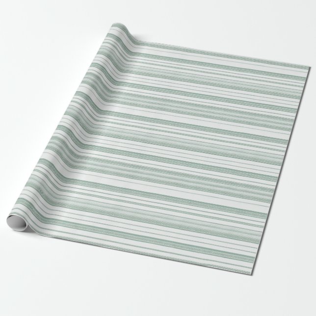 Presente Papel de enrolamento Anson Green Stripe (Desenrolado)