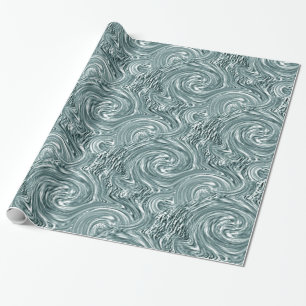 Presente Papel de enrolamento Aqua Swirl