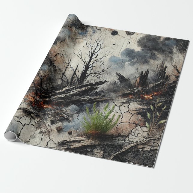 Presente Papel de enrolamento artístico de luxo (Desenrolado)