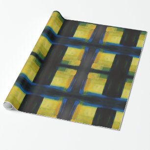 Presente Papel de enrolamento azul "Movimento" amarelo, 30