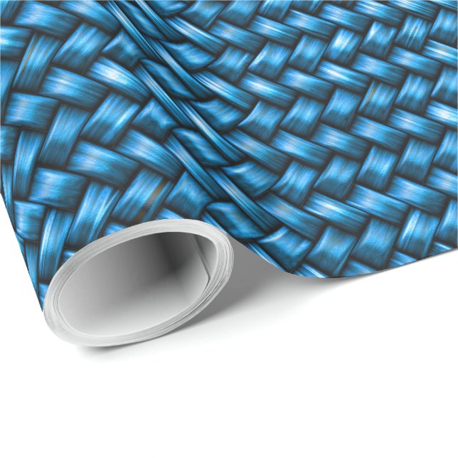 Presente Papel de enrolamento Blue Weave 1 (Ponta do rolo)