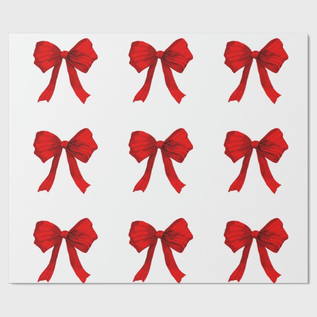 Presente Papel de enrolamento branco do Arco vermelho (Aberto)
