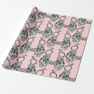 Presente Papel de enrolamento branco do tigre