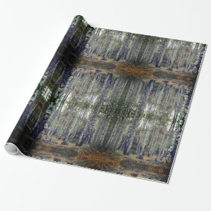 Presente Papel de enrolamento brilhante da floresta, 30 pol