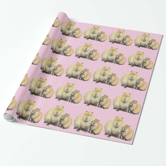 Presente Papel de enrolamento Capybara (Desenrolado)