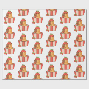Presente Papel de enrolamento Capybara Fragmento de prese