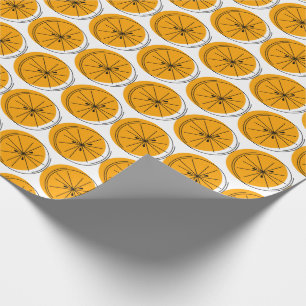 Presente Papel de enrolamento Citrus Orange