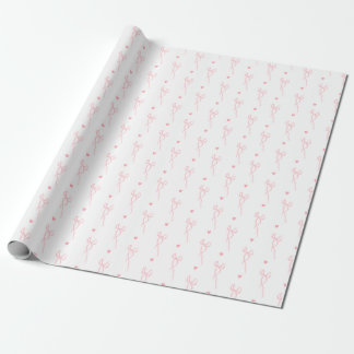 Presente Papel de enrolamento colchete rosa
