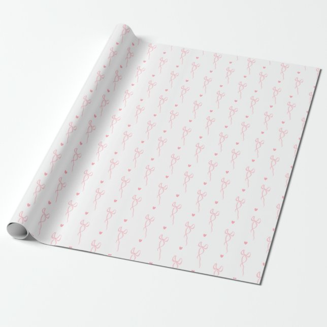 Presente Papel de enrolamento colchete rosa (Desenrolado)