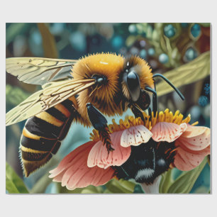 Presente Papel de enrolamento com pólen de abelhas coletand