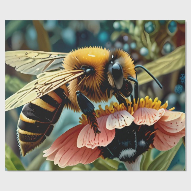 Presente Papel de enrolamento com pólen de abelhas coletand (Aberto)