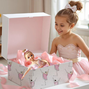 Presente Papel de enrolamento cor-de-rosa-ballerina
