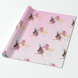 Presente Papel de enrolamento cor-de-rosa para bolhas de Se