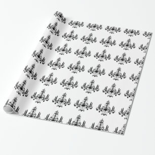 Presente Papel de enrolamento Crystal Chandelier
