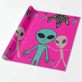 Presente Papel de enrolamento da Alienígena de Natal