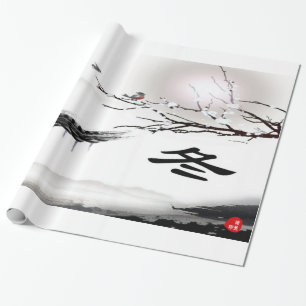 Presente Papel de enrolamento da América do inverno