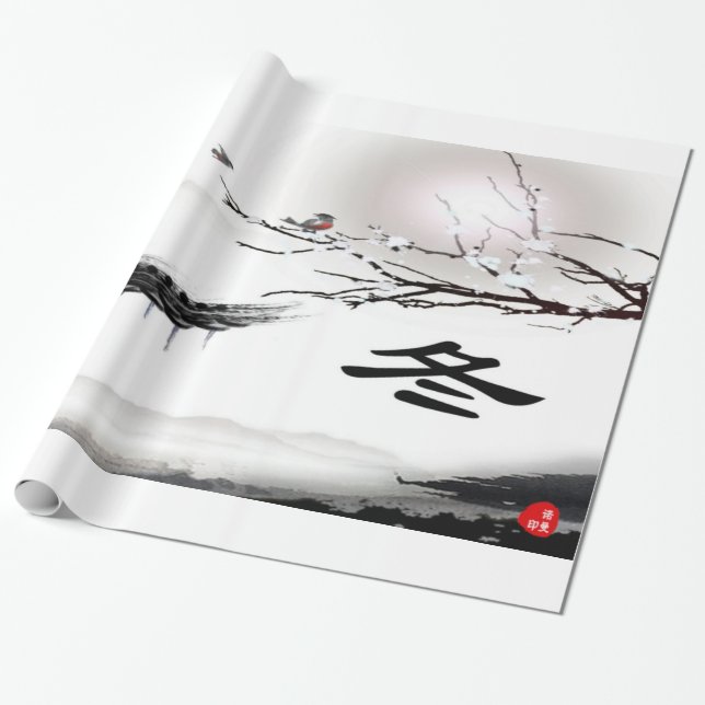 Presente Papel de enrolamento da América do inverno (Desenrolado)