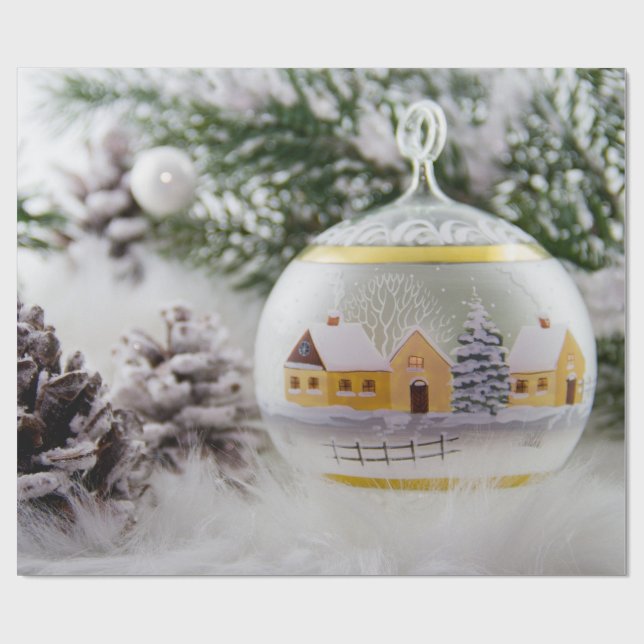 Presente Papel de enrolamento da bola de Natal (Aberto)