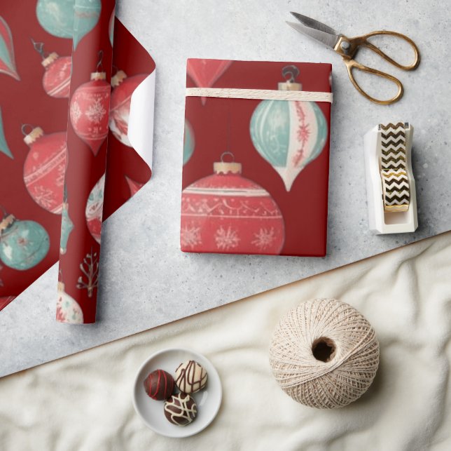 Presente Papel de enrolamento da bola de Natal (Artesanato)