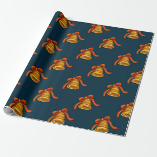 Presente Papel de enrolamento da célula de Natal com azul e