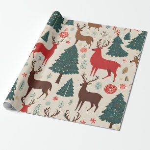 Presente papel de enrolamento da decoração de natal