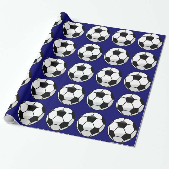 Presente Papel de enrolamento da esfera do futebol (Desenrolado)
