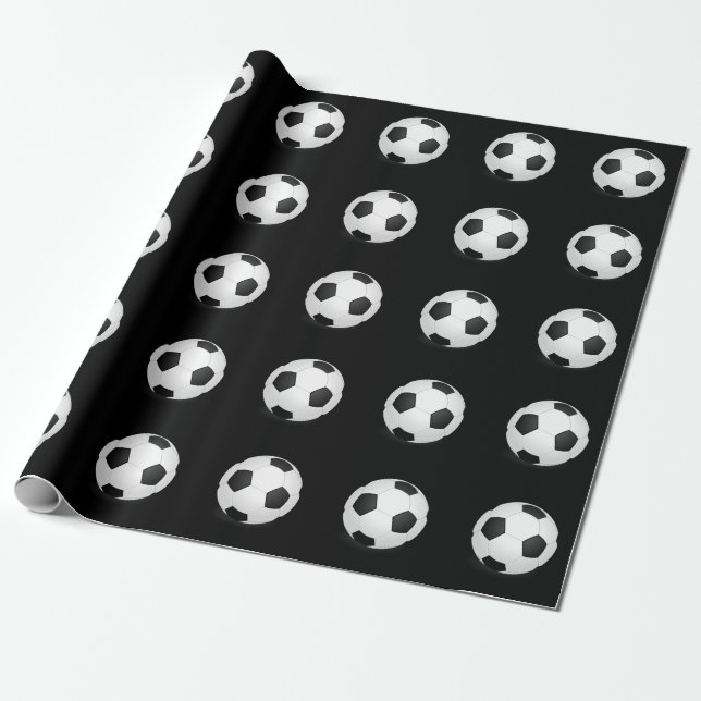 Presente Papel de enrolamento da esfera do futebol (Desenrolado)