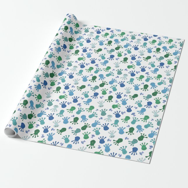 Presente Papel de enrolamento da Festa de aniversário dos A (Desenrolado)