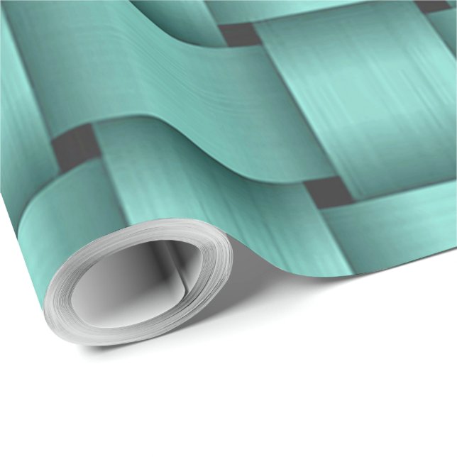 Presente Papel de enrolamento da fita do teal (Ponta do rolo)