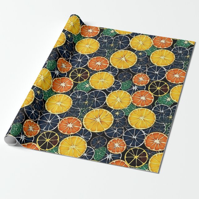 Presente Papel de enrolamento da fruta (Desenrolado)