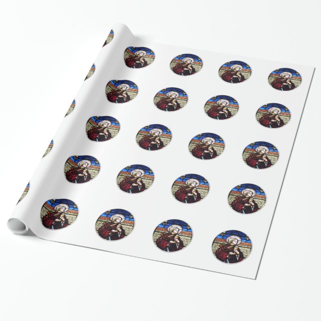 Presente Papel de enrolamento da janela de vidro da santo B (Desenrolado)