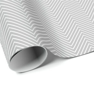 Presente Papel de enrolamento da linha Chevron - Branco na 