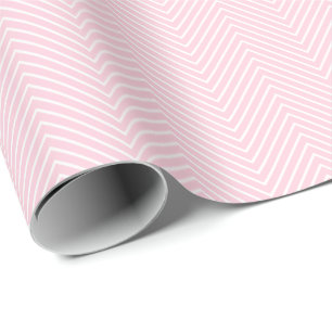 Presente Papel de enrolamento da linha Chevron - Branco na 