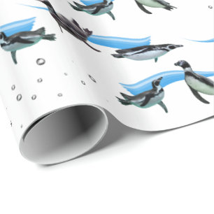 Presente Papel de enrolamento da Piscina do pinguim