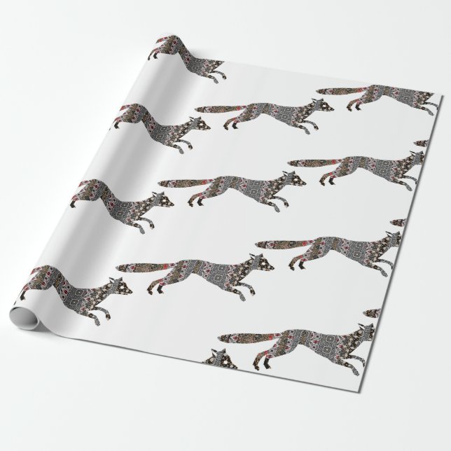 Presente Papel de enrolamento da raposa (Desenrolado)