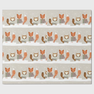 Presente Papel de enrolamento da raposa de inverno