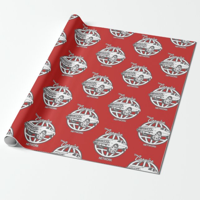 Presente Papel de enrolamento da rede de chevy-caprice Red  (Desenrolado)