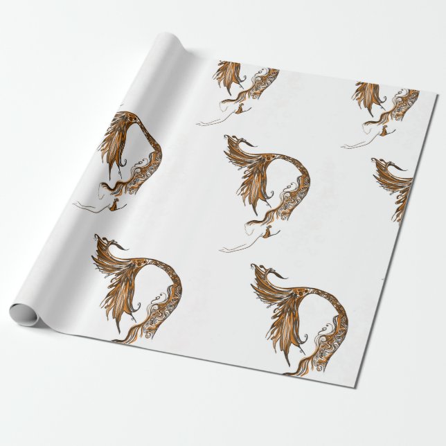Presente Papel de enrolamento da sereia retrorreflectora (Desenrolado)