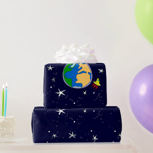 Presente Papel De Enrolamento Da Terra E De Satélites