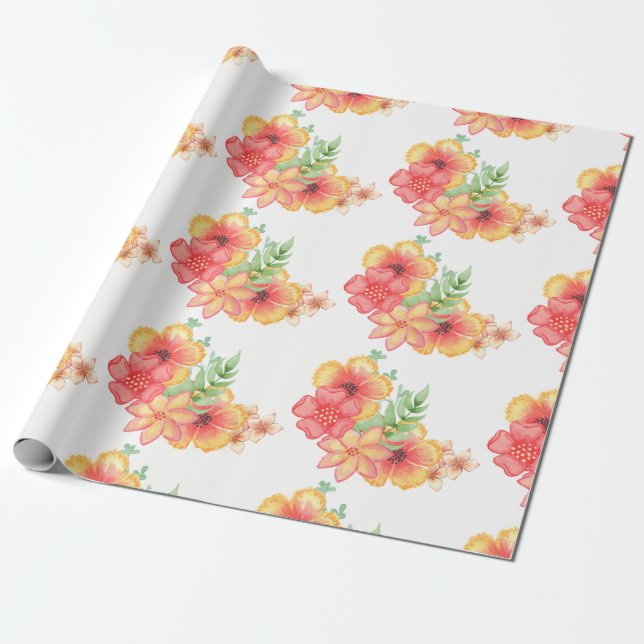 Presente Papel de enrolamento da ventoinha elegante (Desenrolado)