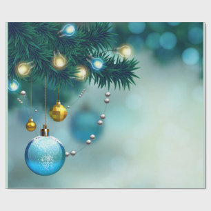 Presente Papel de enrolamento das bolas de Natal